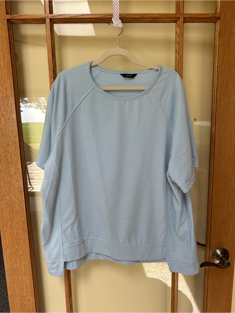 Light Blue Short-Sleeve Tunic Top by Universal Thread